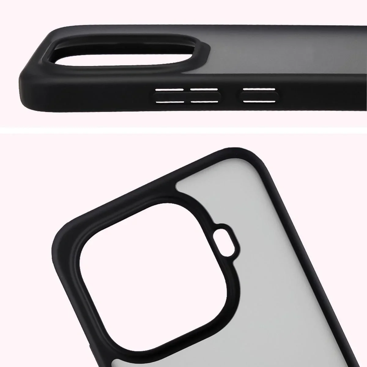 Handyhülle für Xiaomi 15T Pro, Bizon Case Angelo, Getönte mit schwarzem Rahmen - Image 3