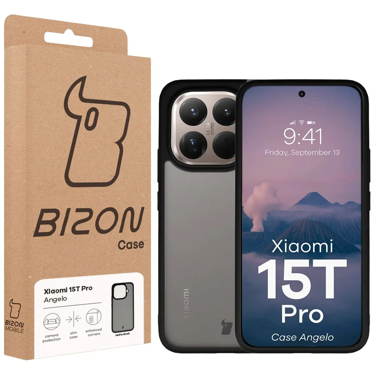Handyhülle für Xiaomi 15T Pro, Bizon Case Angelo, Getönte mit schwarzem Rahmen - Image 6