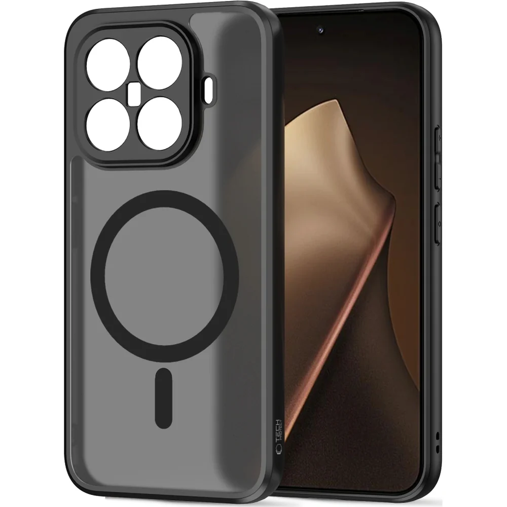Handyhülle für Xiaomi 15T Pro, Tech-Protect MagMat MagSafe, Rauchfarben-Schwarz - Image 2