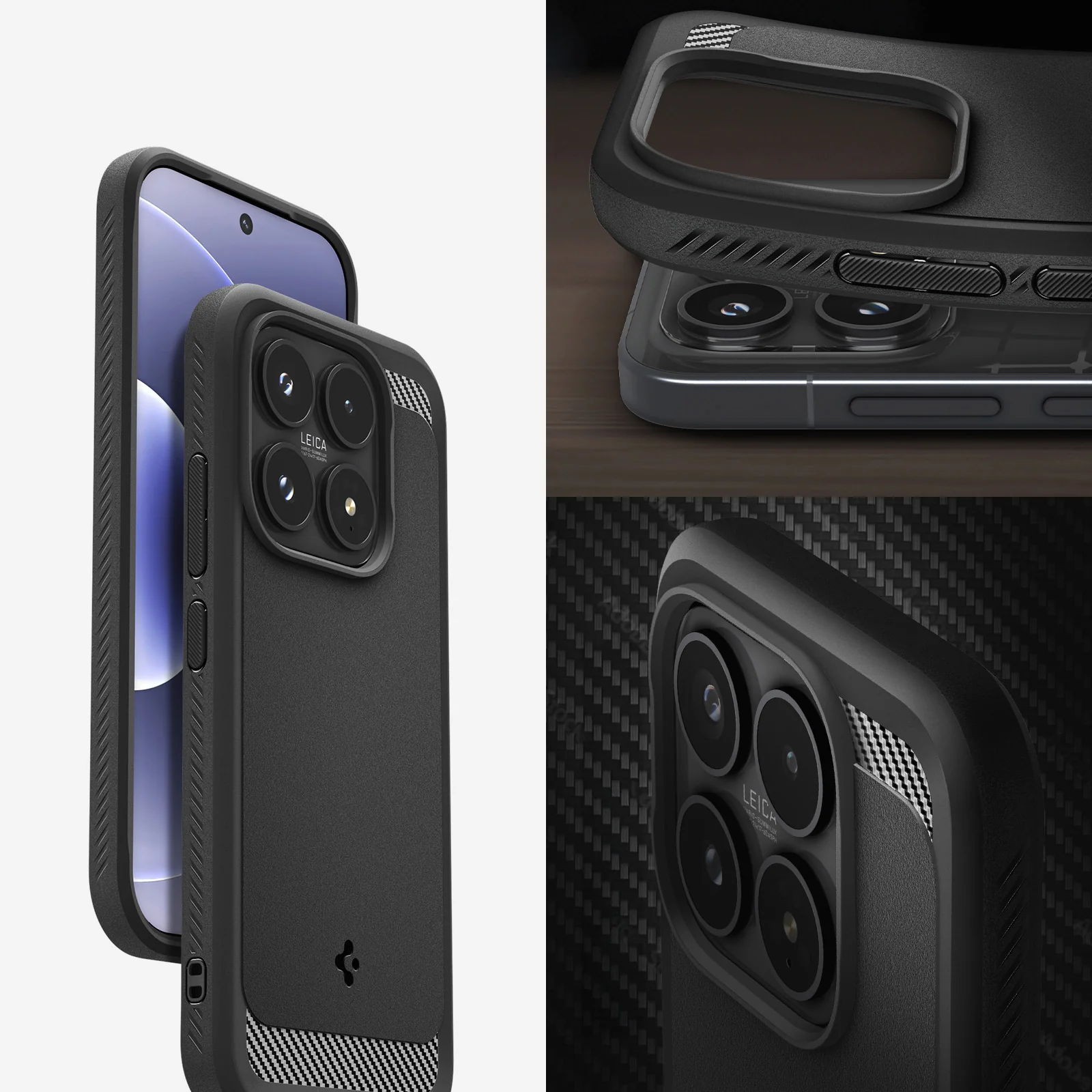 Handyhülle für Xiaomi 17, Spigen Rugged Armor, Schwarz - Image 13