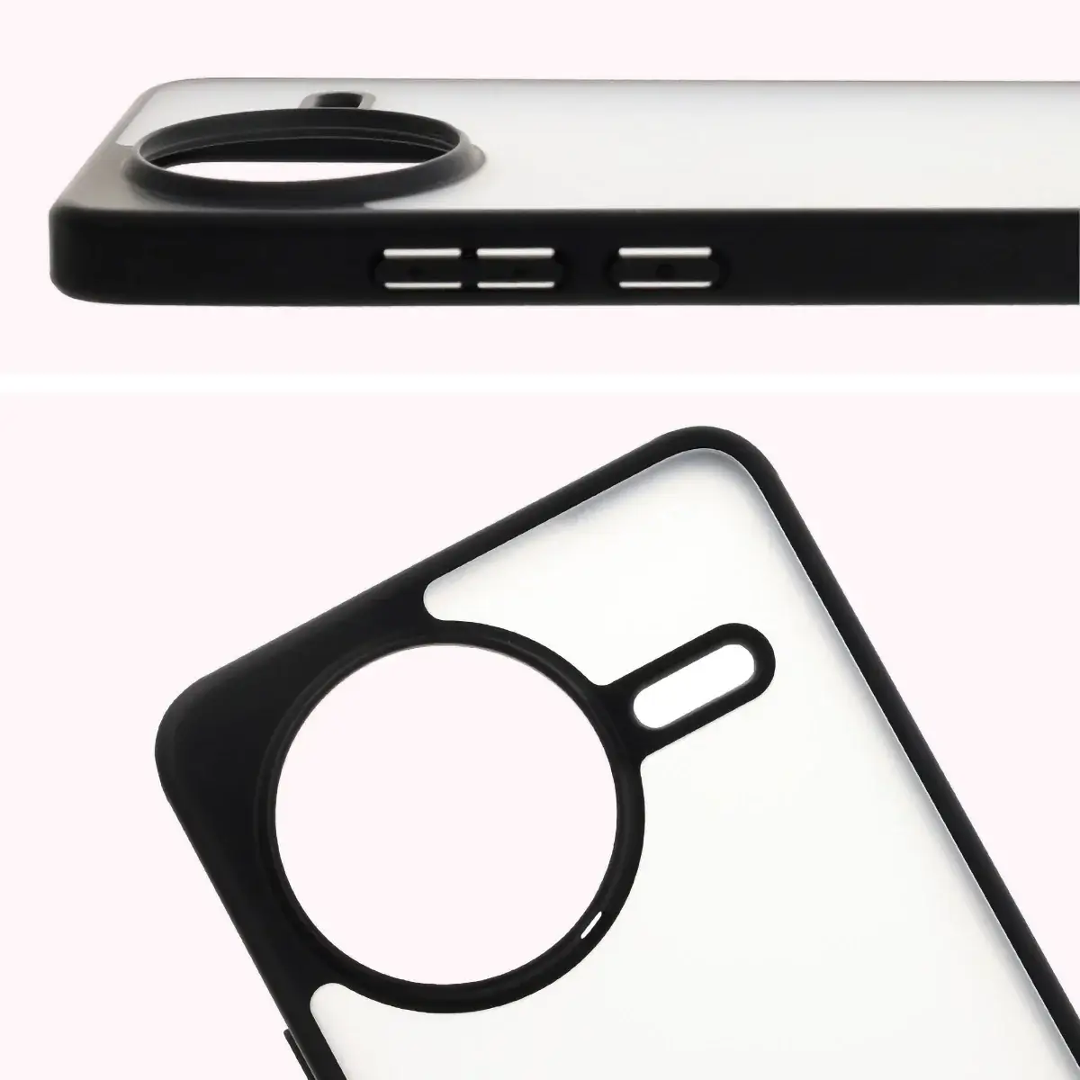 Handyhülle für Xiaomi Poco F7 Ultra, Bizon Case Angelo, Durchscheinend mit schwarzem Rahmen - Image 3