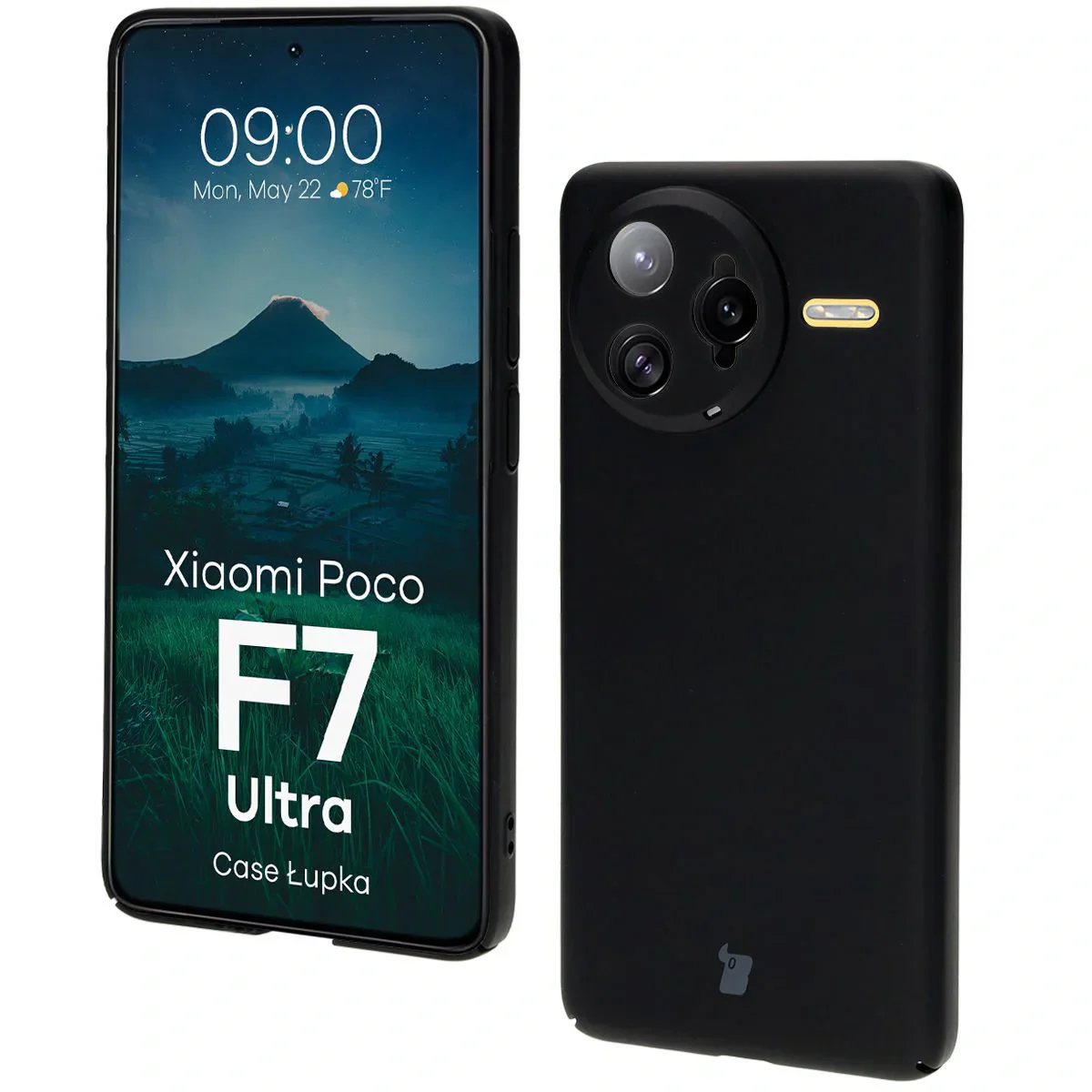 Handyhülle für Xiaomi Poco F7 Ultra, Bizon Case Lupka, Schwarz