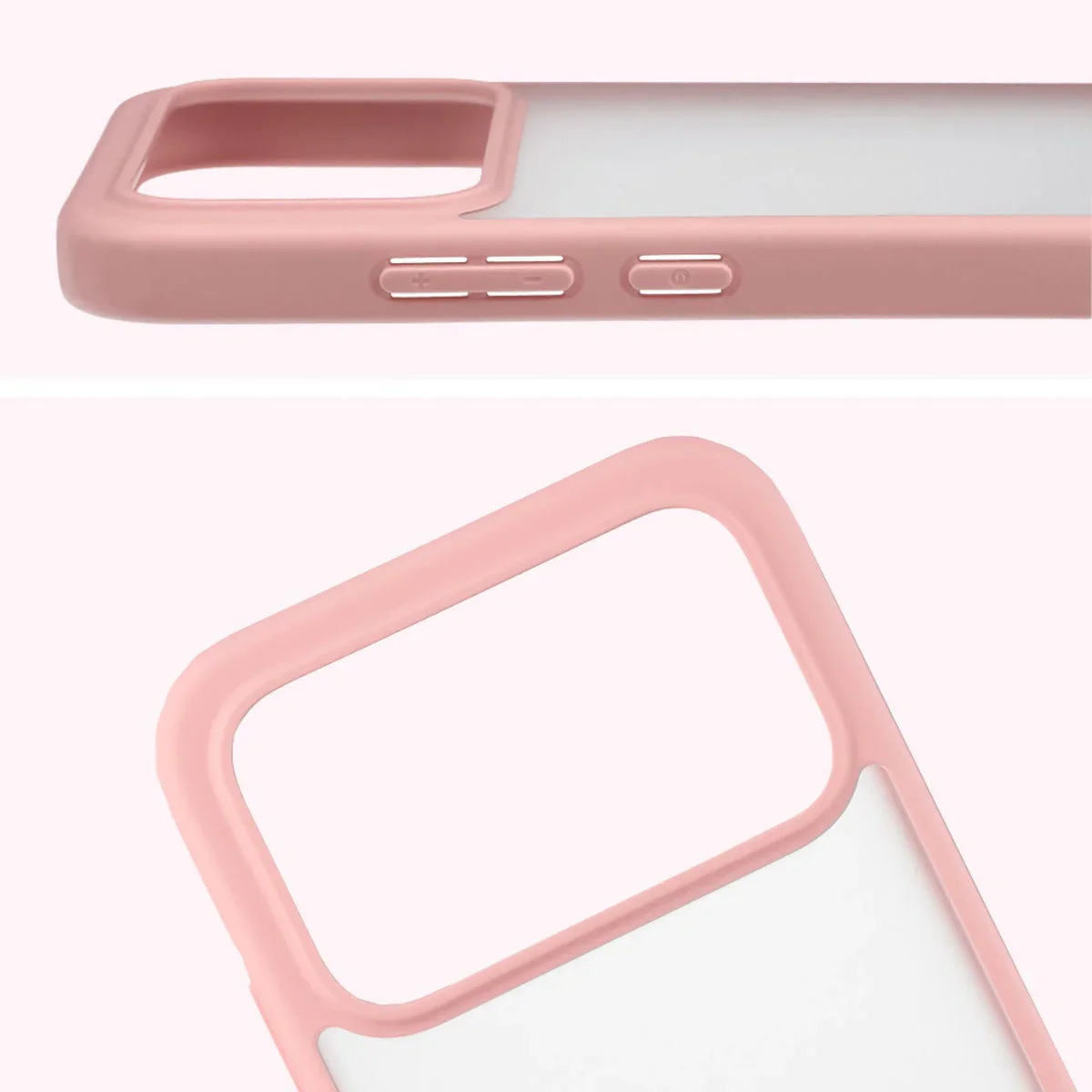 Handyhülle für Xiaomi POCO F8 Pro, Bizon Case Angelo, Semitransparent mit hellrosa Rahmen - Image 3