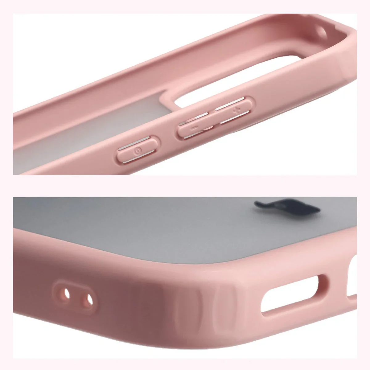 Handyhülle für Xiaomi POCO F8 Pro, Bizon Case Angelo, Semitransparent mit hellrosa Rahmen - Image 4