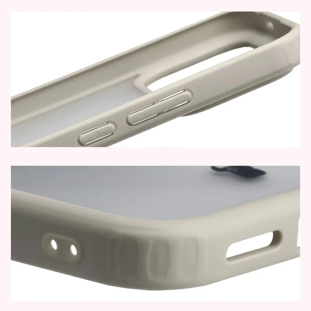 Handyhülle für Xiaomi POCO F8 Ultra, Bizon Case Angelo, Semitransparent mit beigem Rahmen - Image 4