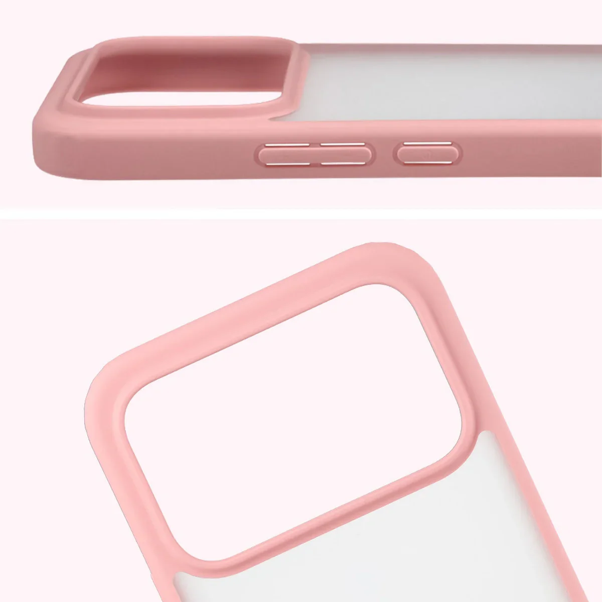 Handyhülle für Xiaomi POCO F8 Ultra, Bizon Case Angelo, Semitransparent mit hellrosa Rahmen - Image 3