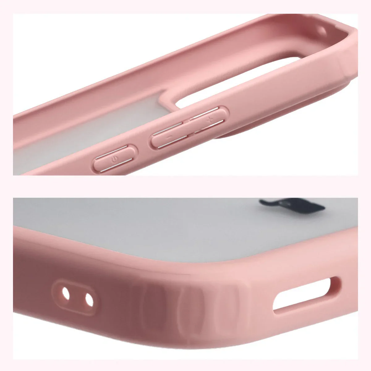 Handyhülle für Xiaomi POCO F8 Ultra, Bizon Case Angelo, Semitransparent mit hellrosa Rahmen - Image 4