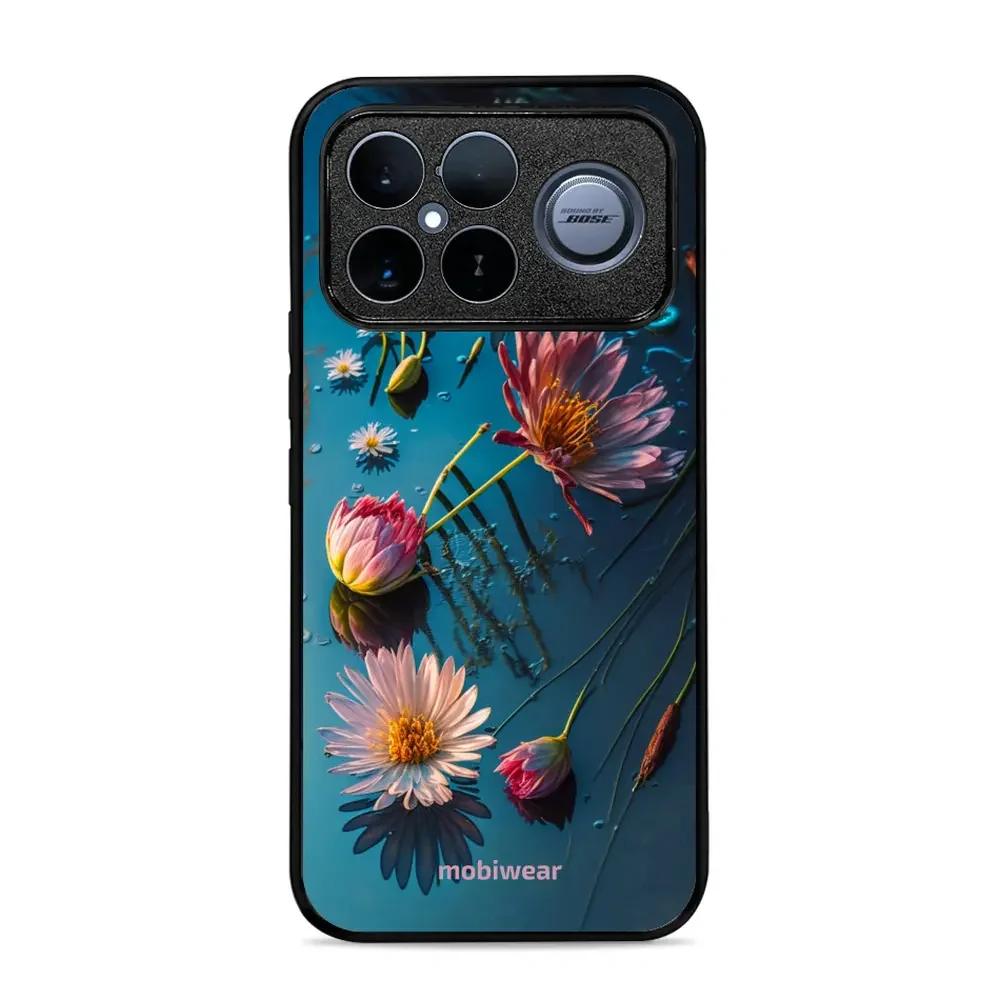 Handyhülle für Xiaomi POCO F8 Ultra, Mobiwear Glossy Case, Blau-Blumig
