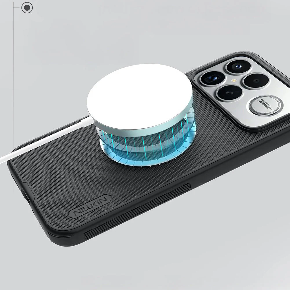 Handyhülle für Xiaomi POCO F8 Ultra, Nillkin Super Frosted Shield Pro Magnetic mit MagSafe, Schwarz - Image 3