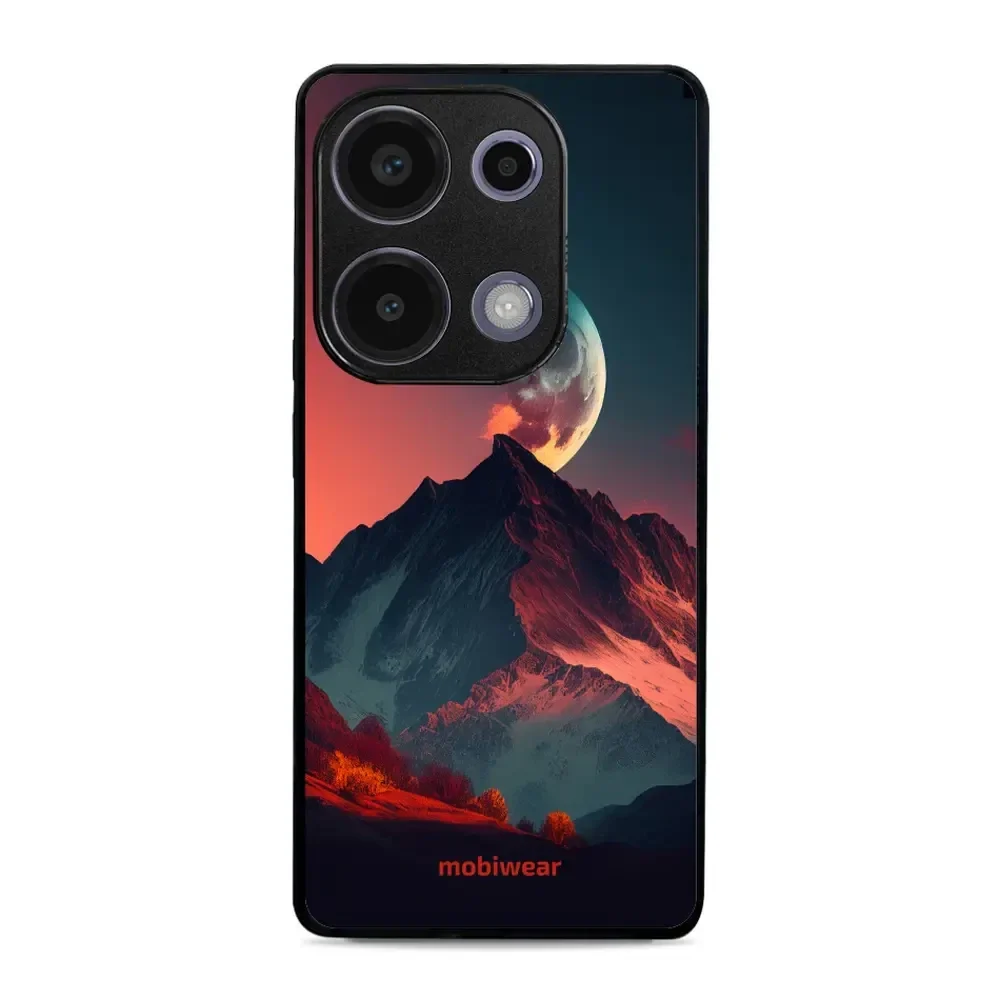 Handyhülle für Xiaomi Poco M6 Pro 4G, Mobiwear Glossy Case, Gebirgsdämmerung