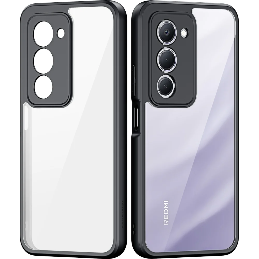 Handyhülle für Xiaomi Redmi 15 4G, Dux Ducis Aimo, Transparent mit schwarzen Rahmen