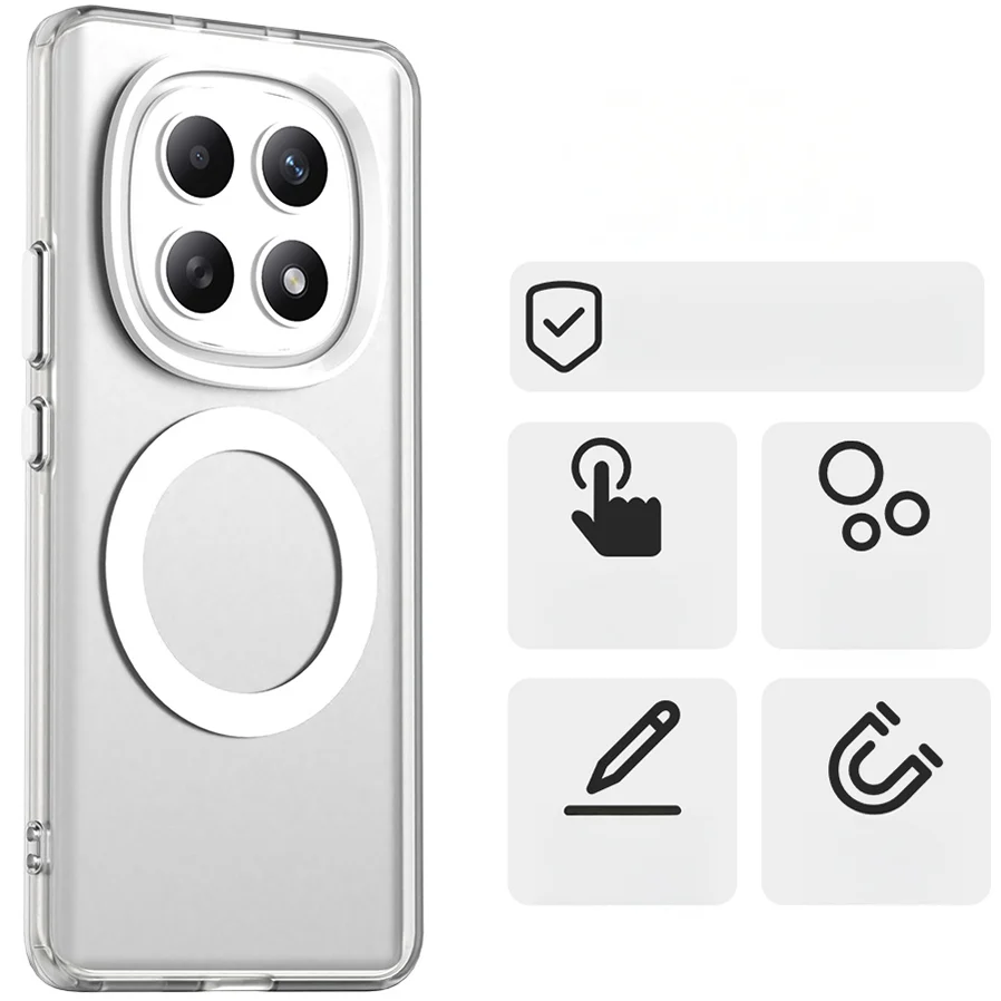 Handyhülle für Xiaomi Redmi Note 15 4G / Redmi Note 15 5G / POCO M8 5G, Techsuit CandyCase MagSafe, Weiß - Image 5