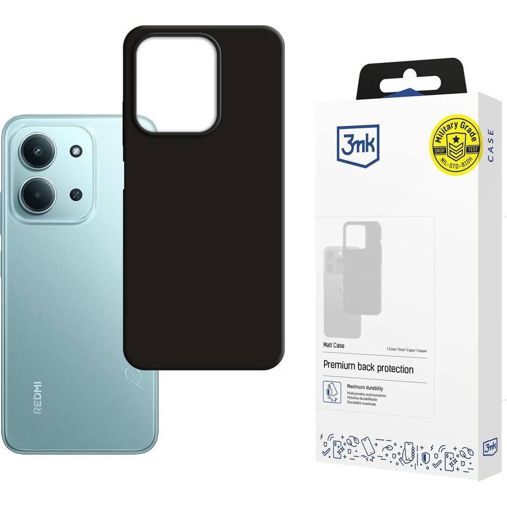 Handyhülle für Xiaomi Redmi 15C 5G / 4G, POCO C85 4G, 3mk Matt Case, mattes Schwarz