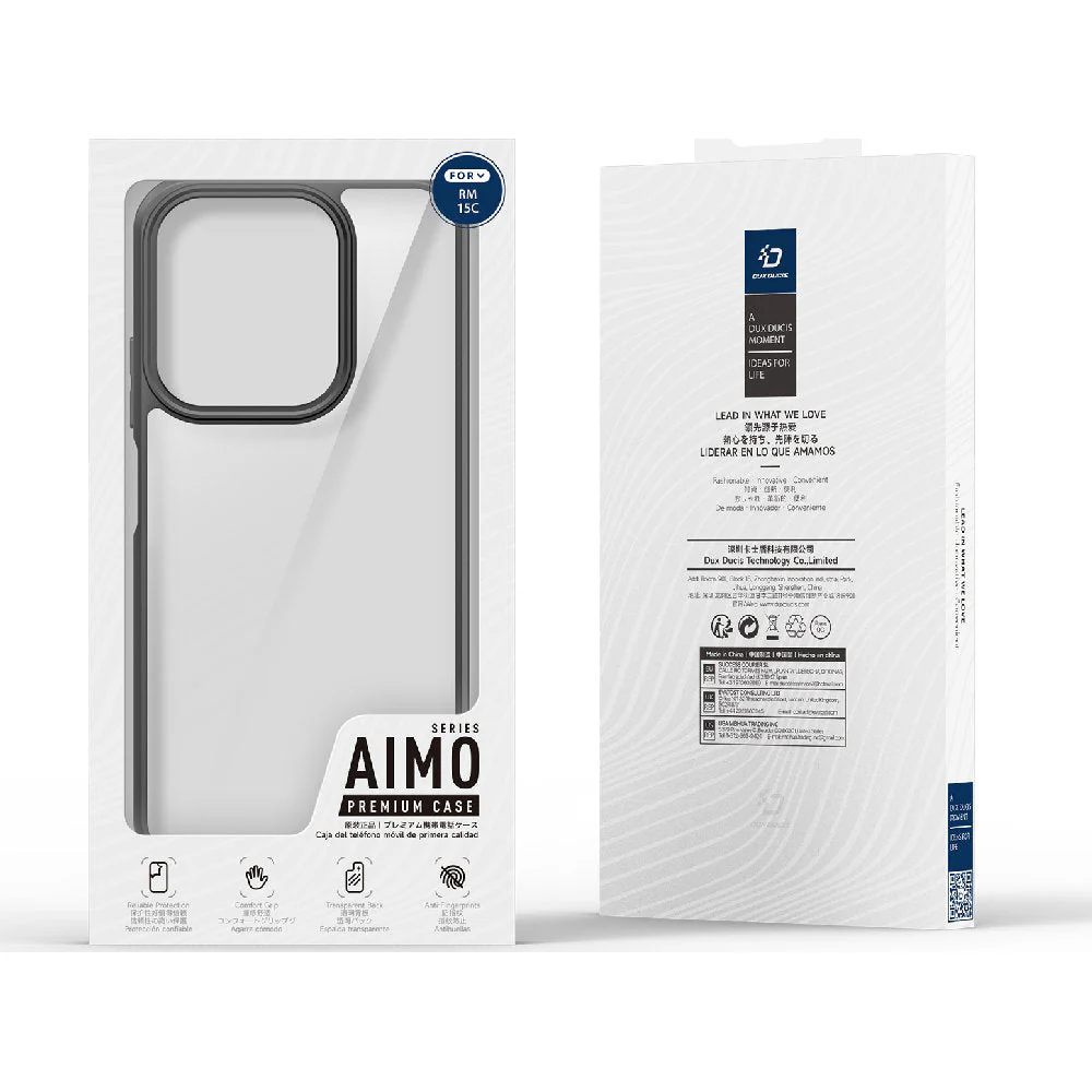 Handyhülle für Xiaomi Redmi 15C 5G, Dux Ducis Aimo, Transparent mit schwarzen Rahmen - Image 2