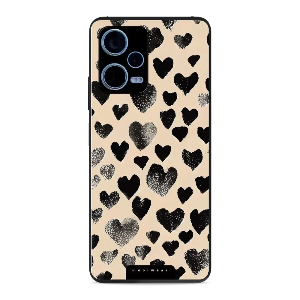 Handyhülle für Xiaomi Redmi Note 12 Pro 5G, Mobiwear Glossy Case, Beige Liebe