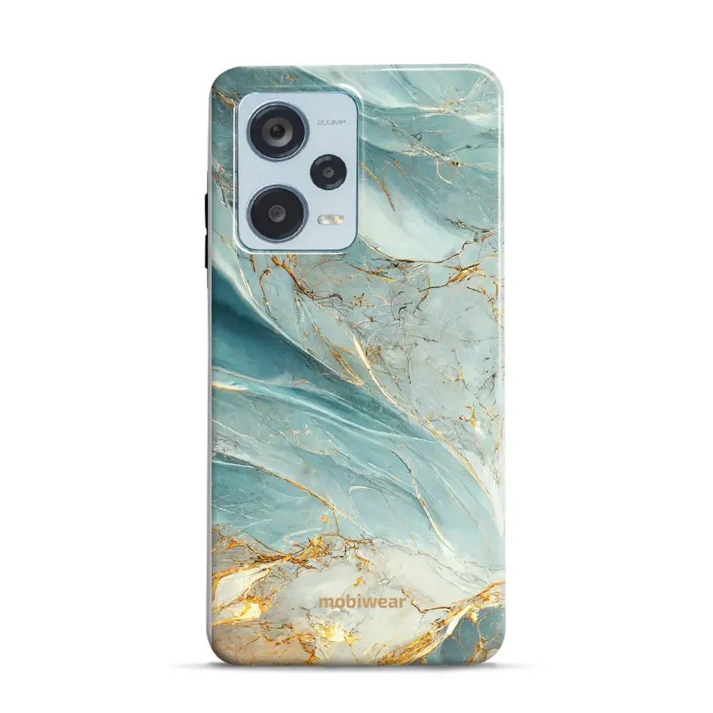 Handyhülle für Xiaomi Redmi Note 12 Pro+ 5G, Mobiwear Elite Pro, Adern des Azur