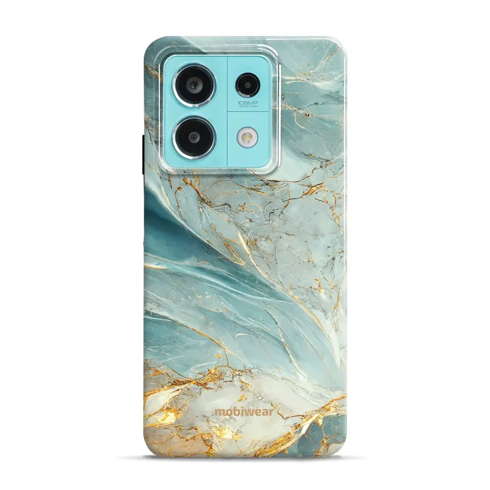 Handyhülle für Xiaomi Redmi Note 13 Pro 5G, Mobiwear Elite Pro, Adern des Azur