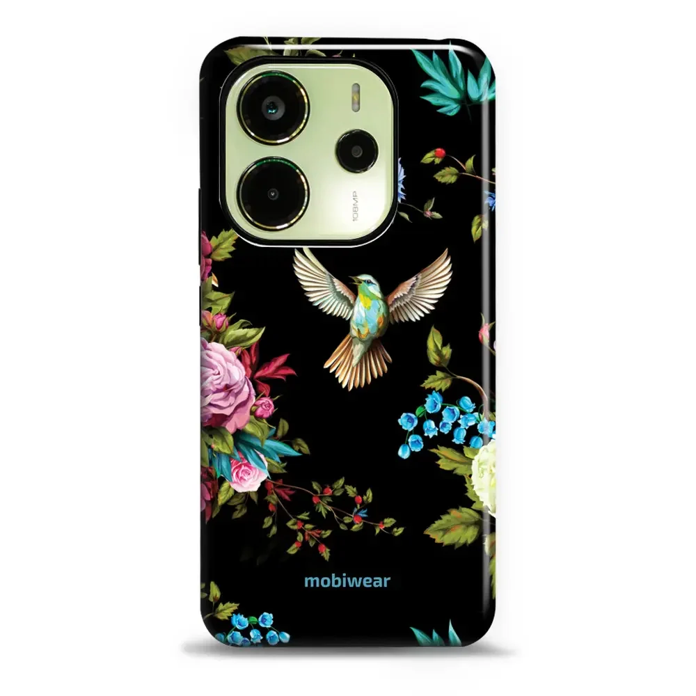 Handyhülle für Xiaomi Redmi Note 14 4G, Mobiwear Elite Pro, Nachtkolibri