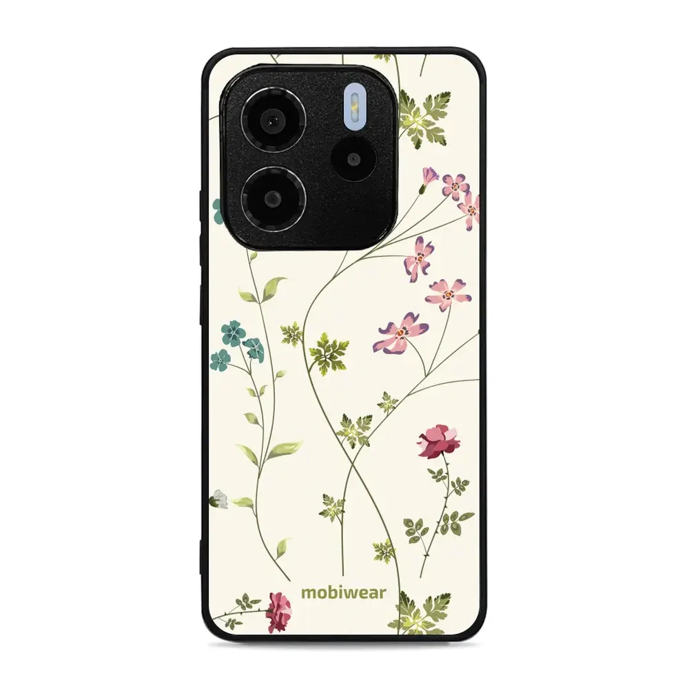 Handyhülle für Xiaomi Redmi Note 14 4G, Mobiwear Glossy Case, Idyllische Blüte