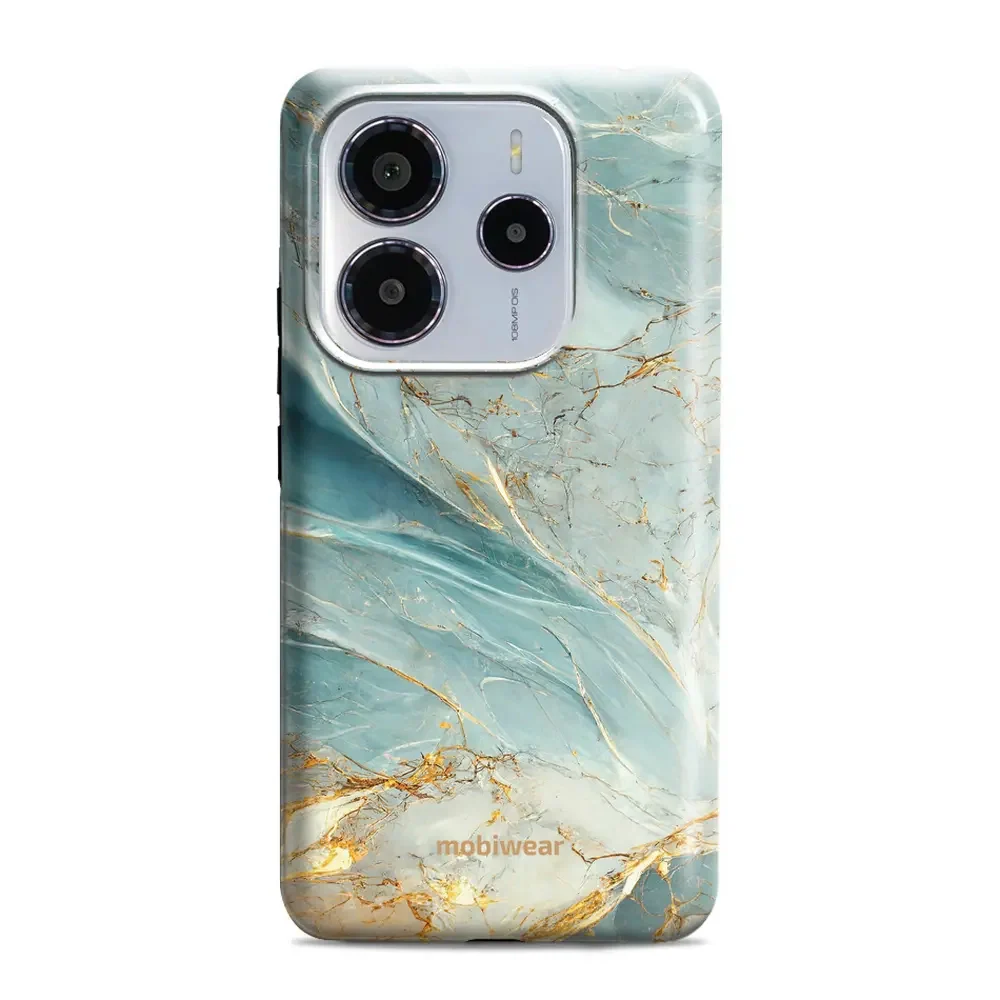 Handyhülle für Xiaomi Redmi Note 14 5G, Mobiwear Elite Pro, Adern des Azur