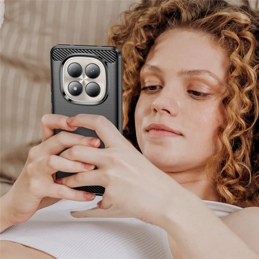 Handyhülle für Xiaomi Redmi Note 15 Pro 4G, Techsuit Carbon Silicone, Schwarz - Image 4