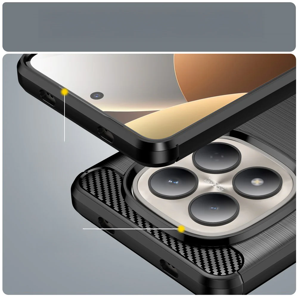 Handyhülle für Xiaomi Redmi Note 15 Pro 4G, Techsuit Carbon Silicone, Schwarz - Image 6