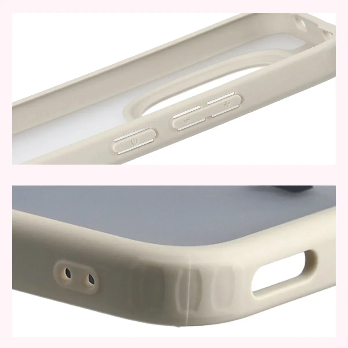 Handyhülle für Xiaomi Redmi Note 15 Pro 5G, Bizon Case Angelo, Semitransparent mit beigem Rahmen - Image 4