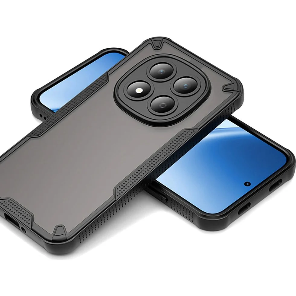 Handyhülle für Xiaomi Redmi Note 15 Pro 5G, Tech-Protect Rugged Shield, mattes Rauchfarben mit schwarzem Rahmen - Image 3