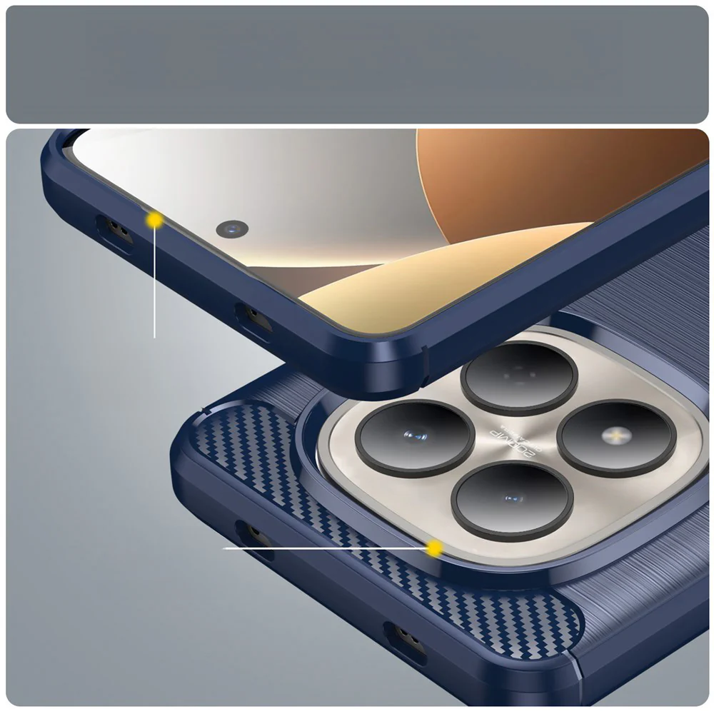 Handyhülle für Xiaomi Redmi Note 15 Pro 5G, Techsuit Carbon Silicone, Dunkelblau - Image 5