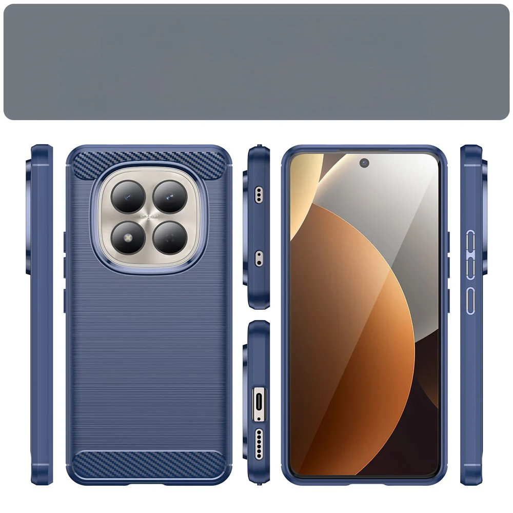 Handyhülle für Xiaomi Redmi Note 15 Pro 5G, Techsuit Carbon Silicone, Dunkelblau - Image 6