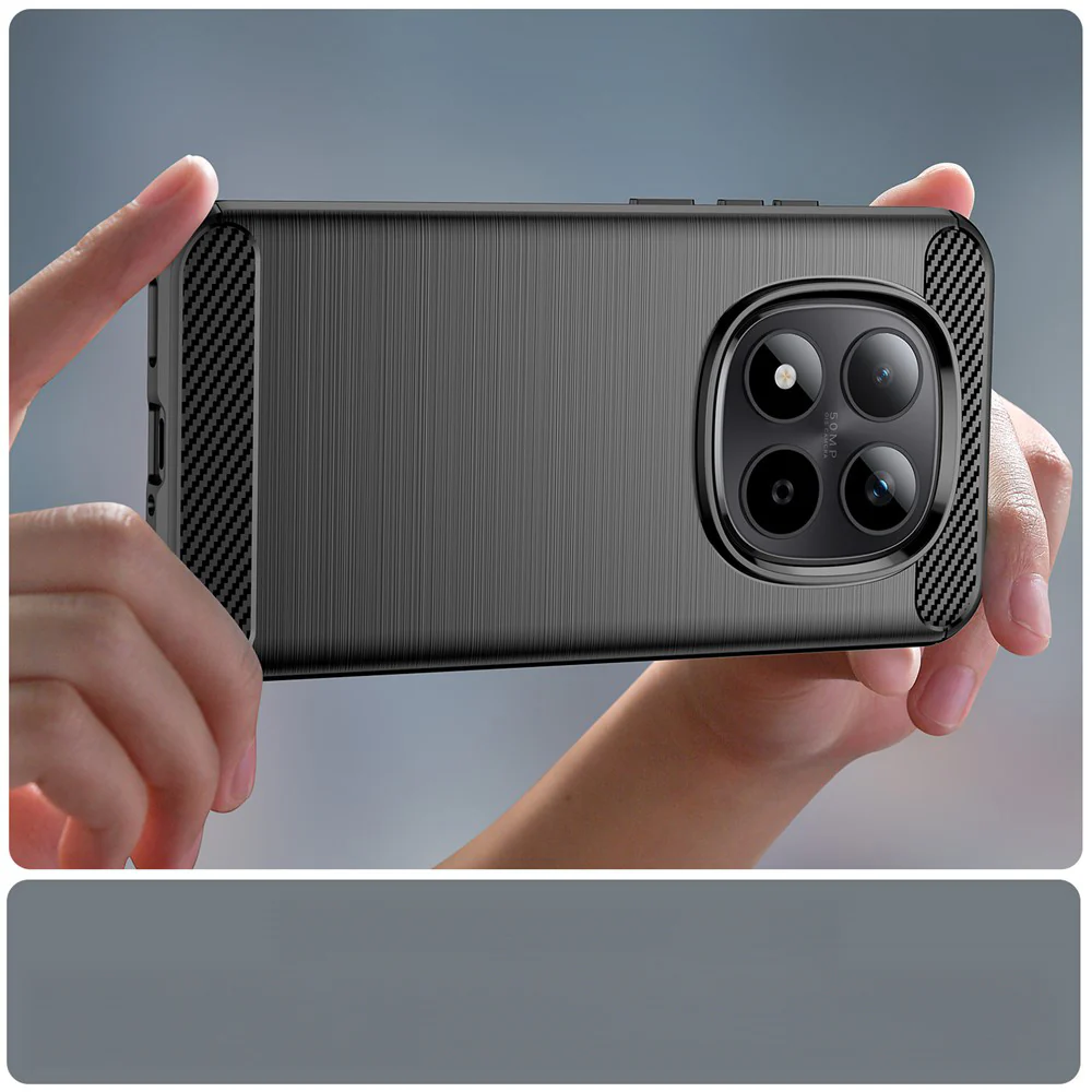 Handyhülle für Xiaomi Redmi Note 15 Pro 5G, Techsuit Carbon Silicone, Schwarz - Image 4