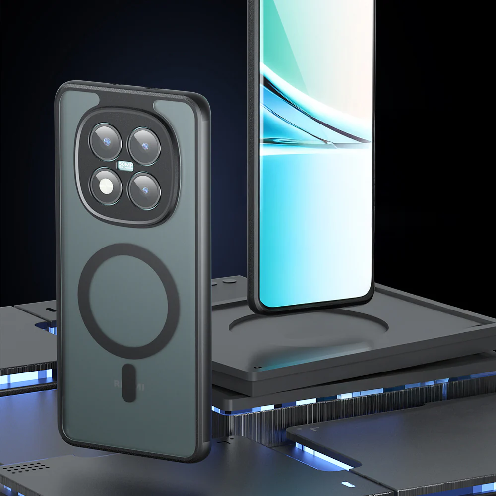 Handyhülle für Xiaomi Redmi Note 15 Pro 5G, Techsuit PureFrost MagSafe, Durchscheinend mit schwarzen Rahmen - Image 3
