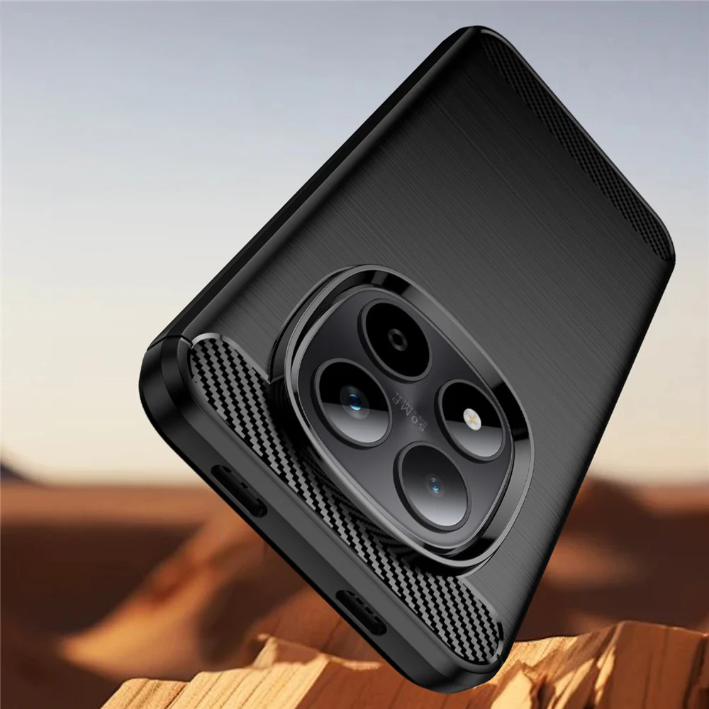 Handyhülle für Xiaomi Redmi Note 15 Pro Plus 5G / POCO M8 5G, Techsuit Carbon Silicone, Schwarz - Image 4