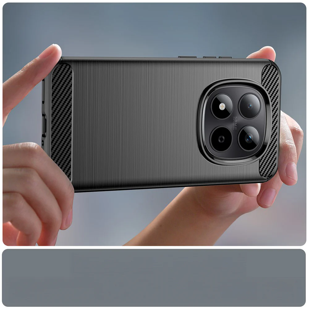 Handyhülle für Xiaomi Redmi Note 15 Pro Plus 5G / POCO M8 5G, Techsuit Carbon Silicone, Schwarz - Image 5