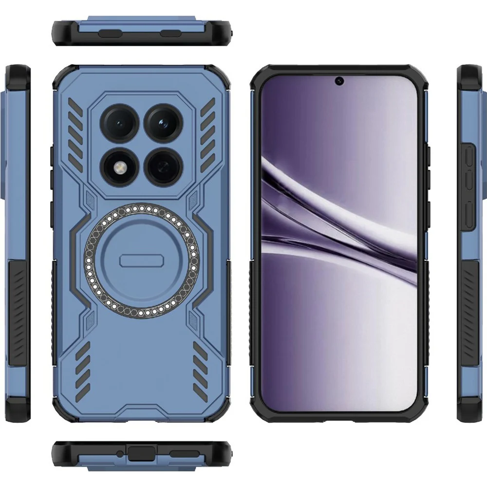 Handyhülle für Xiaomi Redmi Note 15 Pro Plus 5G / POCO M8 Pro 5G, Techsuit ArmorMag Case, Blau-Schwarz - Image 3