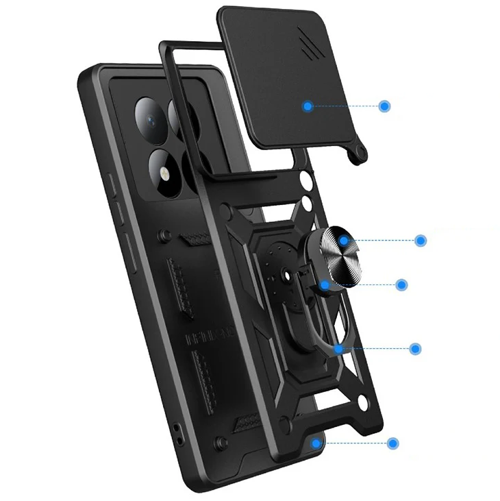 Handyhülle für Xiaomi Redmi Note 15 Pro Plus 5G / POCO M8 Pro 5G, Techsuit CamShield Series, Schwarz - Image 2