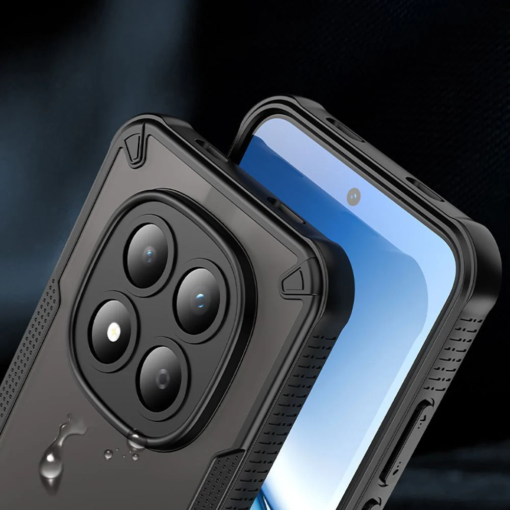 Handyhülle für Xiaomi Redmi Note 15 Pro+ Plus 5G, Tech-Protect Rugged Shield MagSafe, mattes Rauchfarben mit schwarzem Rahmen - Image 3