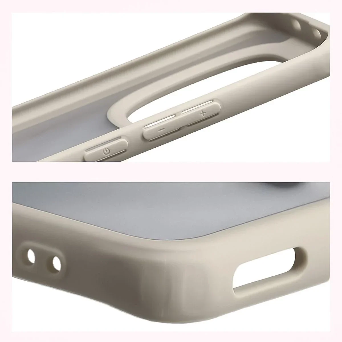 Handyhülle für Xiaomi Redmi Note 15 / POCO M8 5G, Bizon Case Angelo, Semitransparent mit beigem Rahmen - Image 4
