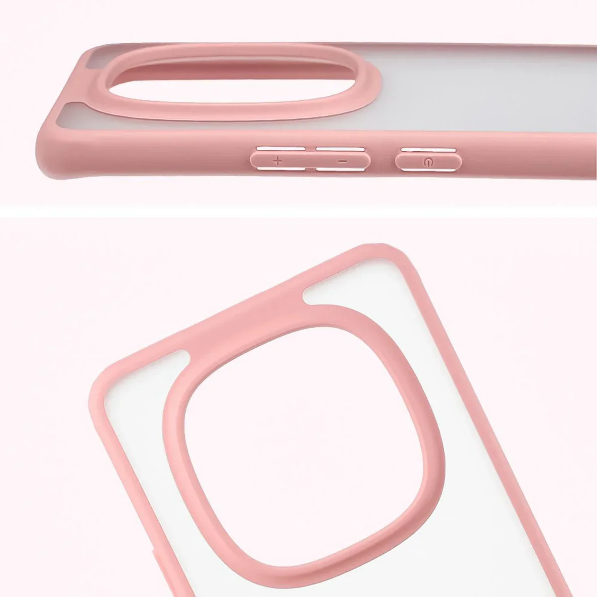 Handyhülle für Xiaomi Redmi Note 15 / POCO M8 5G, Bizon Case Angelo, Semitransparent mit hellrosa Rahmen - Image 3