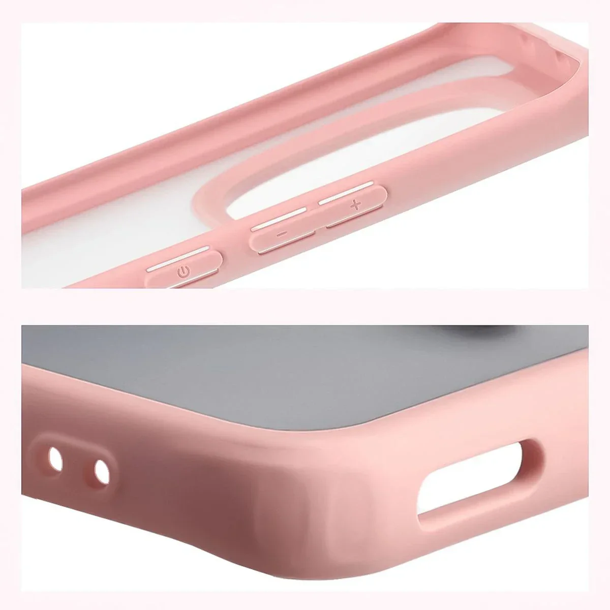 Handyhülle für Xiaomi Redmi Note 15 / POCO M8 5G, Bizon Case Angelo, Semitransparent mit hellrosa Rahmen - Image 4
