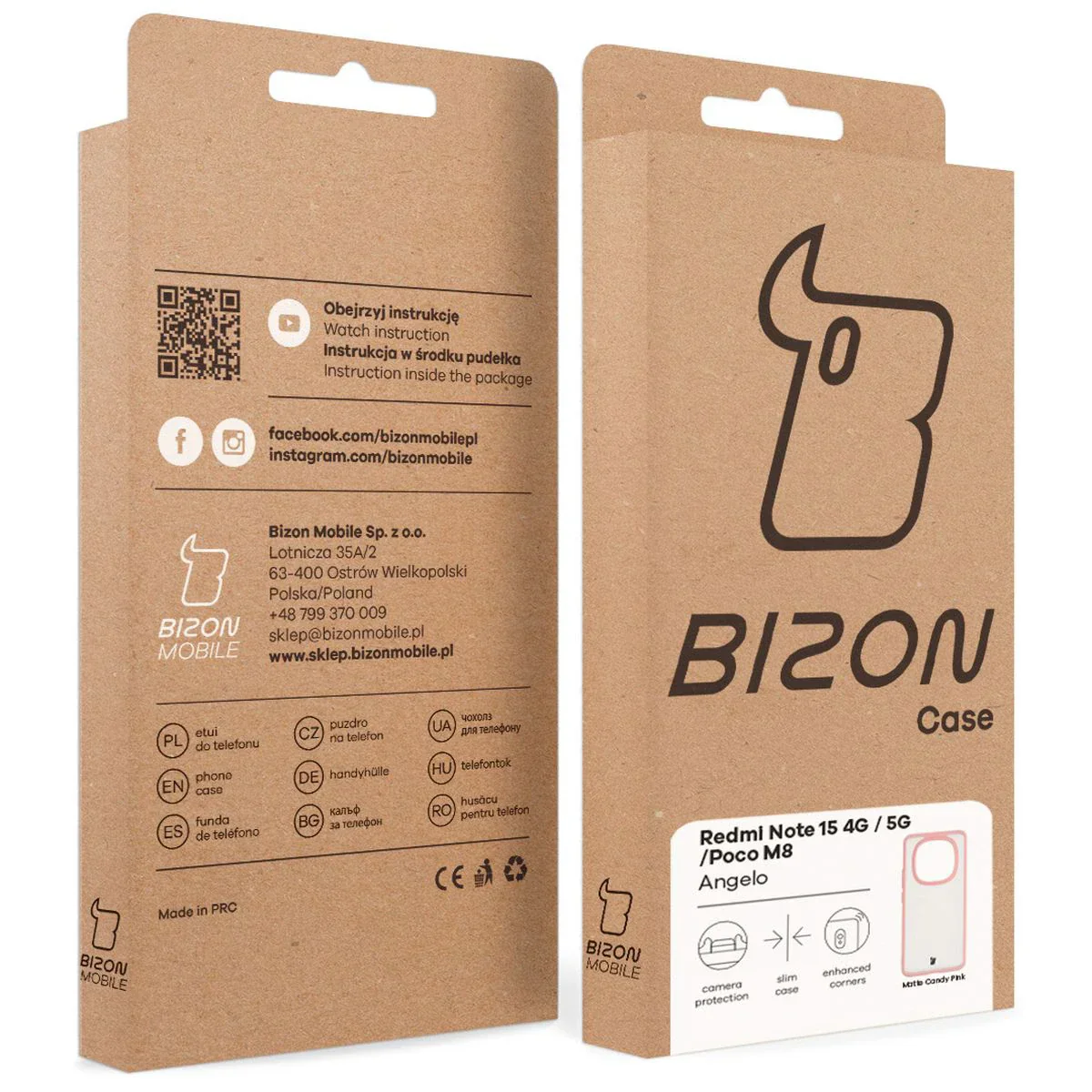 Handyhülle für Xiaomi Redmi Note 15 / POCO M8 5G, Bizon Case Angelo, Semitransparent mit hellrosa Rahmen - Image 7