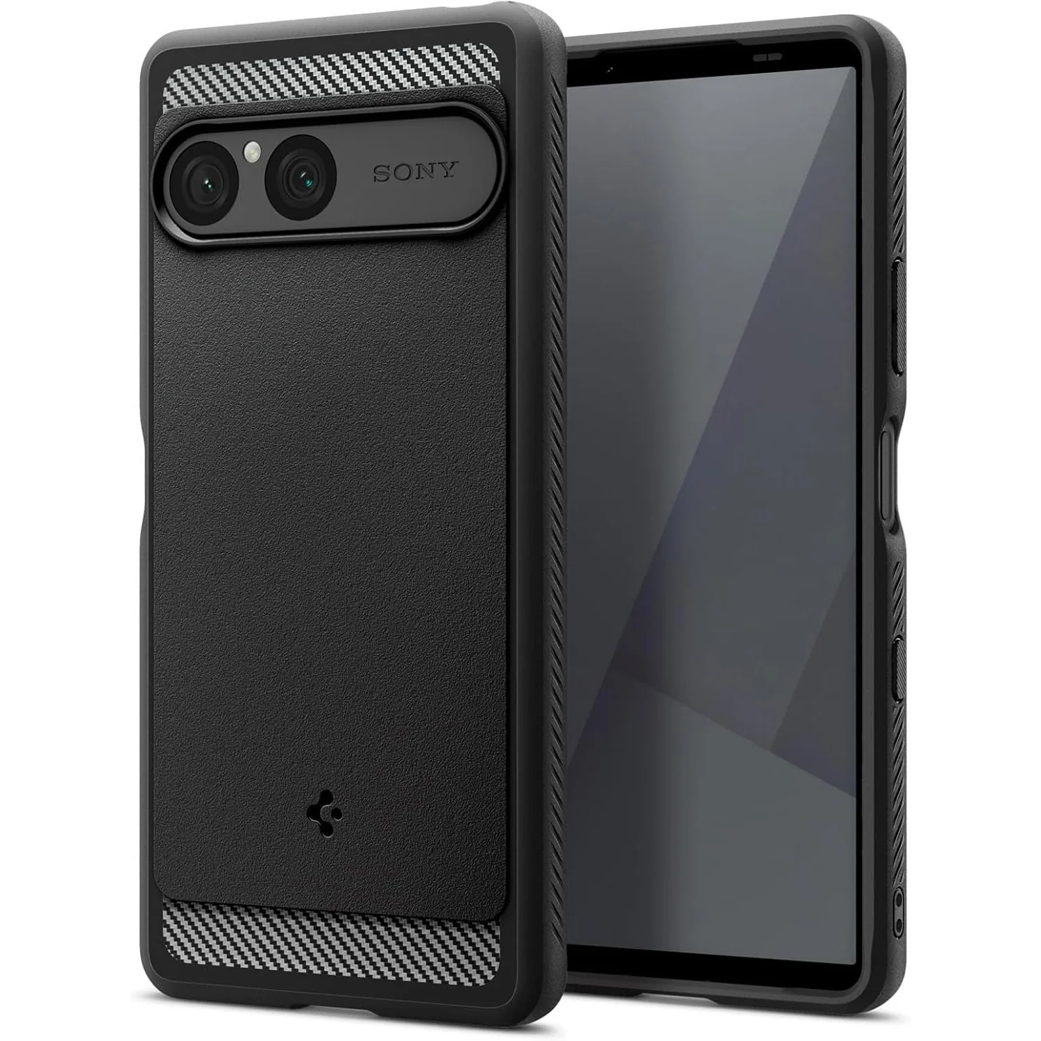 Handyhülle für Xperia 10 VII, Spigen Rugged Armor, Schwarz
