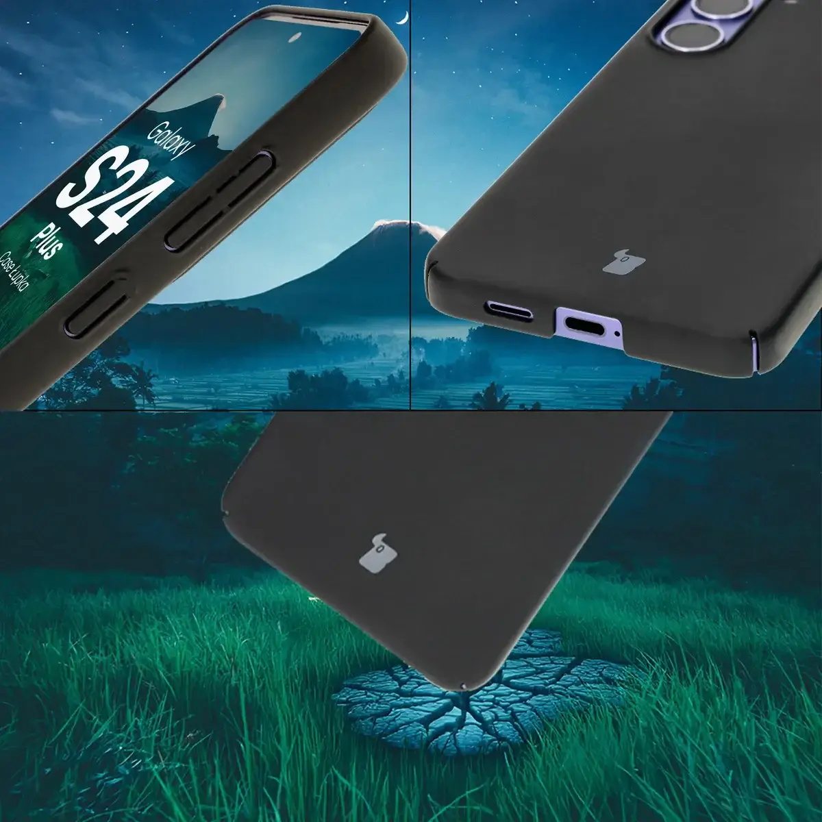 Handyhülle für Galaxy S24 Plus, Bizon Case Lupka, Schwarz - Image 5
