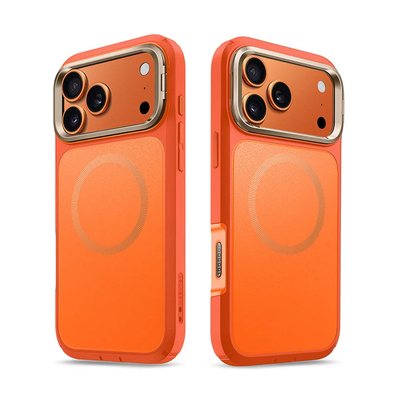 Handyhülle + Glas 9H für iPhone 17 Pro, Supcase i-Blason Ares Flip Mag SPG (CC) mit MagSafe, Orange-Golden - Image 3