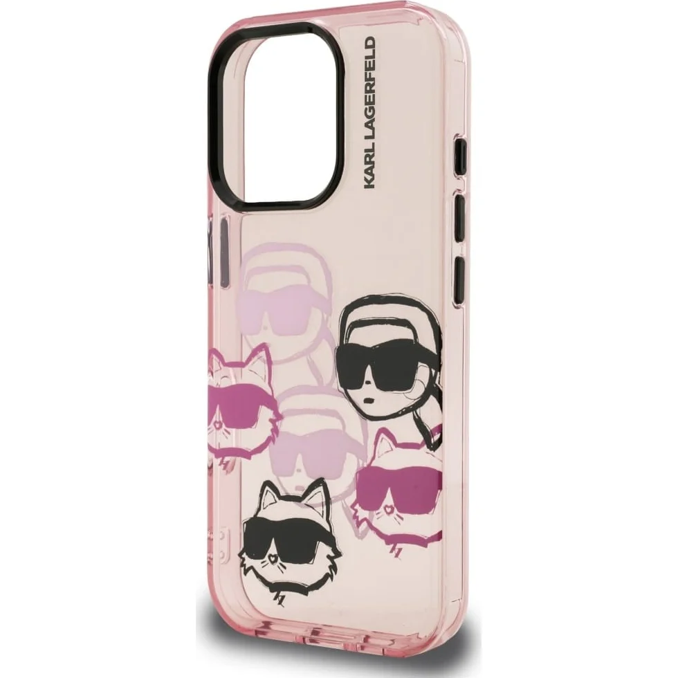 Handyhülle Karl Lagerfeld IML Multi K&C Head Pattern für iPhone 16 Pro, Rosa - Image 5