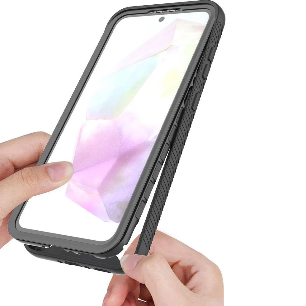 Handyhülle mit Bildschirmschutz für Galaxy A36 / A56 5G, Tech-Protect Defense, Transparent und Schwarz - Image 2