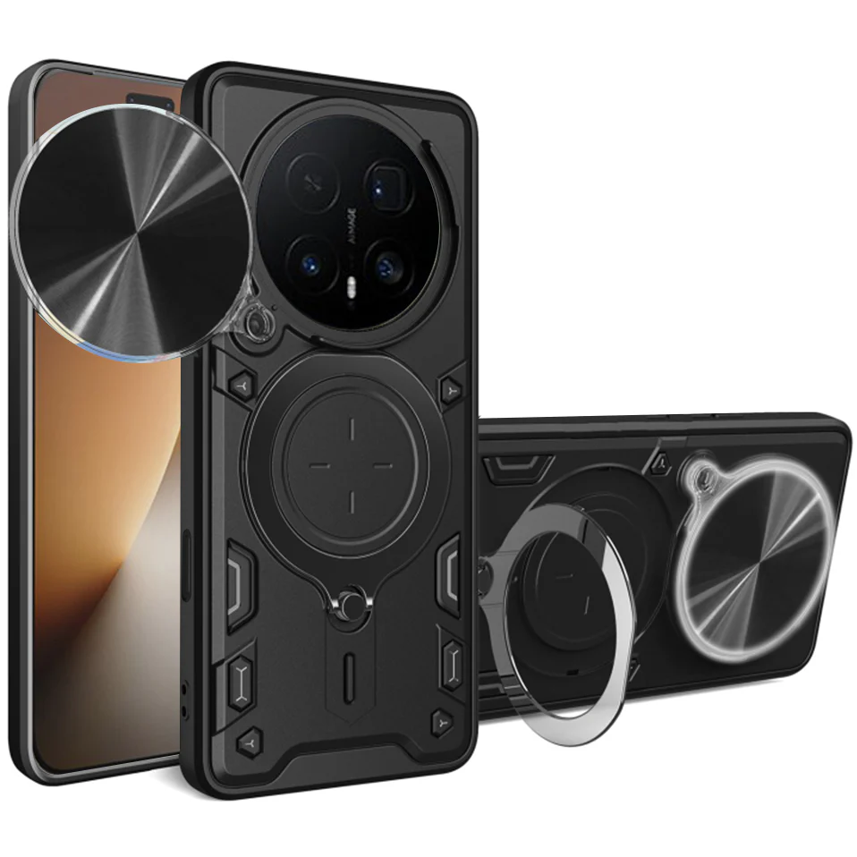 Handyhülle mit CamShield für Honor Magic8 Pro, Techsuit CamGuard Pro, Schwarz