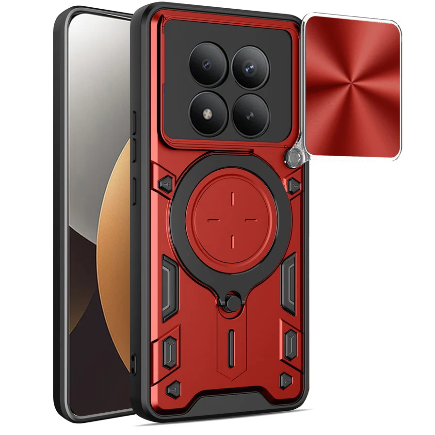 Handyhülle mit CamShield für Xiaomi Redmi Note 15 Pro Plus 5G / POCO M8 Pro 5G, Techsuit CamGuard Pro, Rot und Schwarz - Image 2
