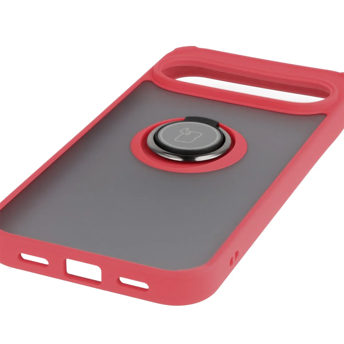 Handyhülle mit Fingergriff für Google Pixel 10 Pro XL, Bizon Case Hybrid Ring, getönt mit rotem Rahmen - Image 5
