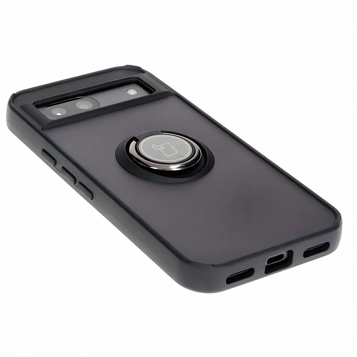 Handyhülle mit Fingergriff für Google Pixel 8a, Bizon Case Hybrid Ring, getönt mit schwarzem Rahmen - Image 4